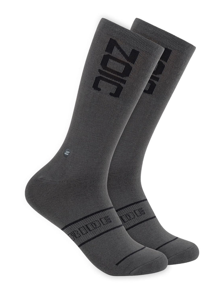 Grey/Black Long Socks#color_grey-black
