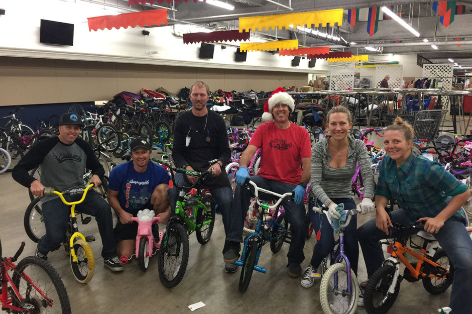 Tis the season for giving back - Building bikes for Holiday Baskets