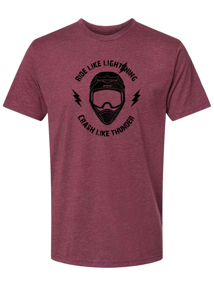 Crimson Ride Like Lightning Tee#color_crimson