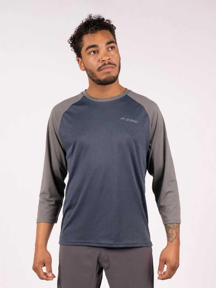 Night/Grey Heather Dialed 3/4 Jersey#color_night-heather-grey