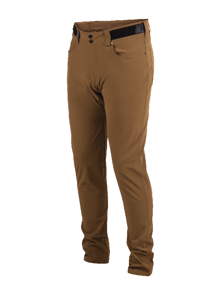 Brown Edge Pants#color_brown