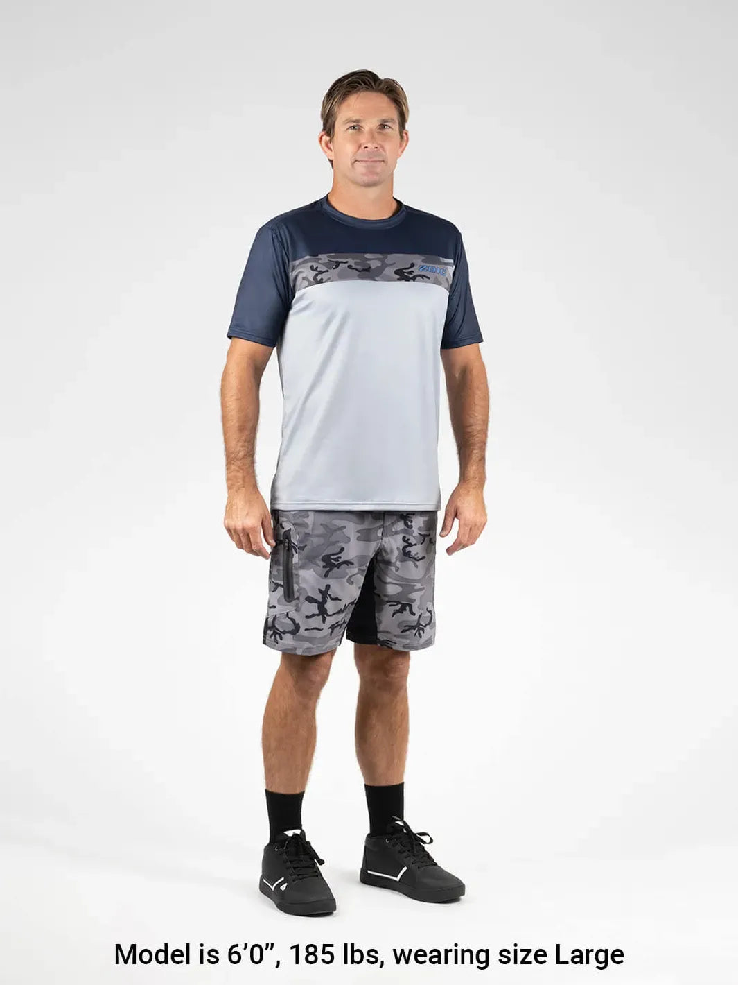 Grey Camo Ether 9 Camo Shorts#color_grey-camo