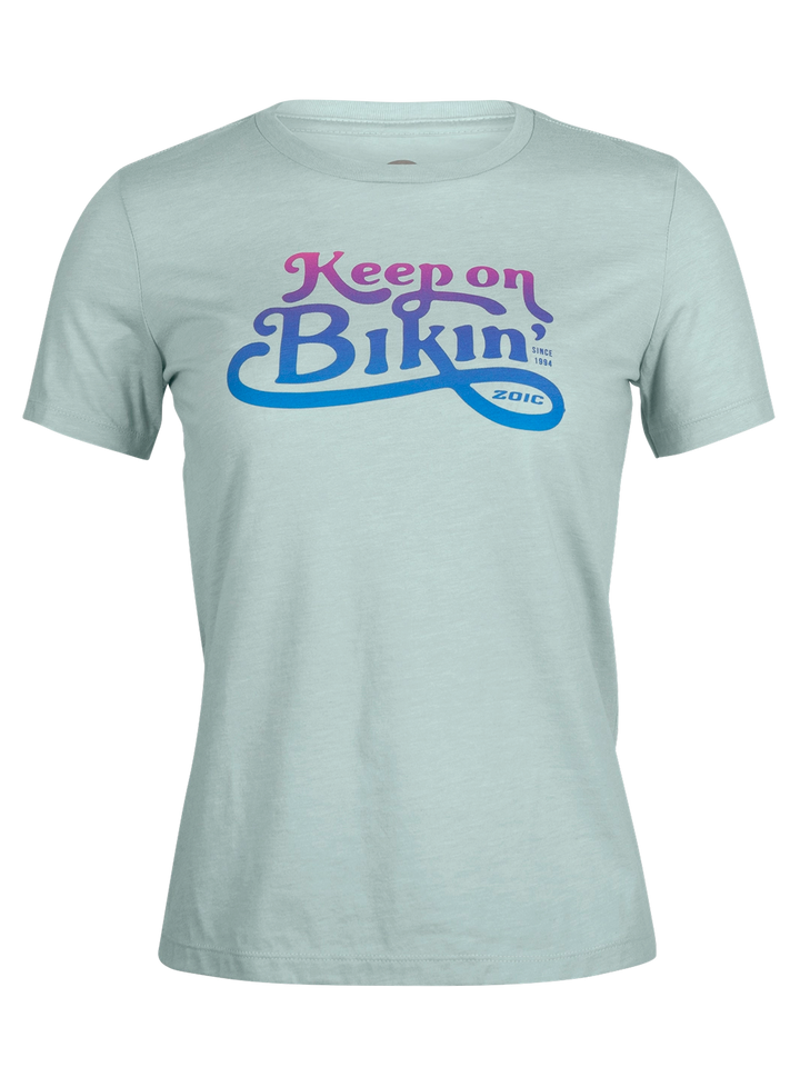 Black Keep On Bikin Tee#color_dusty-blue